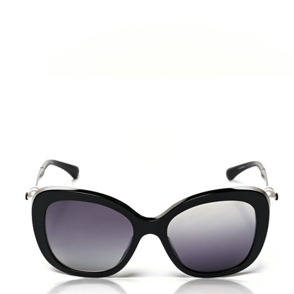 Chanel Acetate Butterfly Winter Pearl Sunglasses 5339-H Black 2 of 7