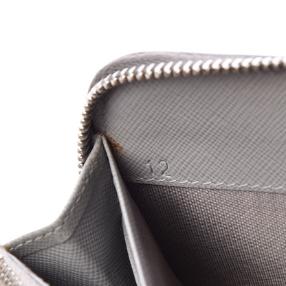 Prada Saffiano Bi-Color Metal Zip Around Wallet Marmo Nube 7 of 7