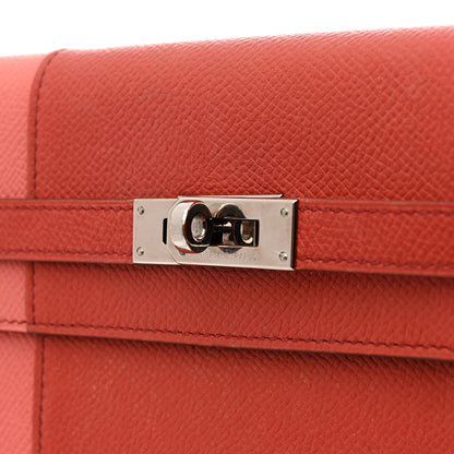 Hermes Epsom Flag Kelly Longue Wallet Corail Flamingo 9 of 9