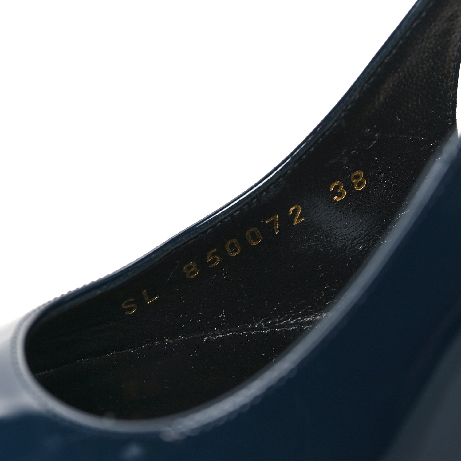 Saint Laurent Vernice Seta Slingback Pumps 38 Overnight 38 Blue 8 of 9