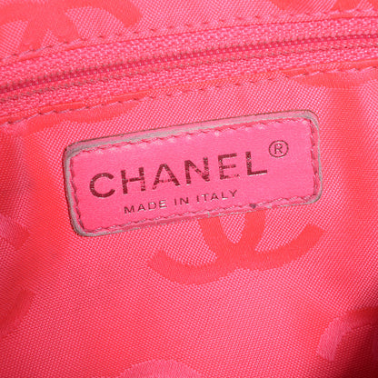 Chanel Calfskin Quilted Cambon Pochette White Black 6 of 7