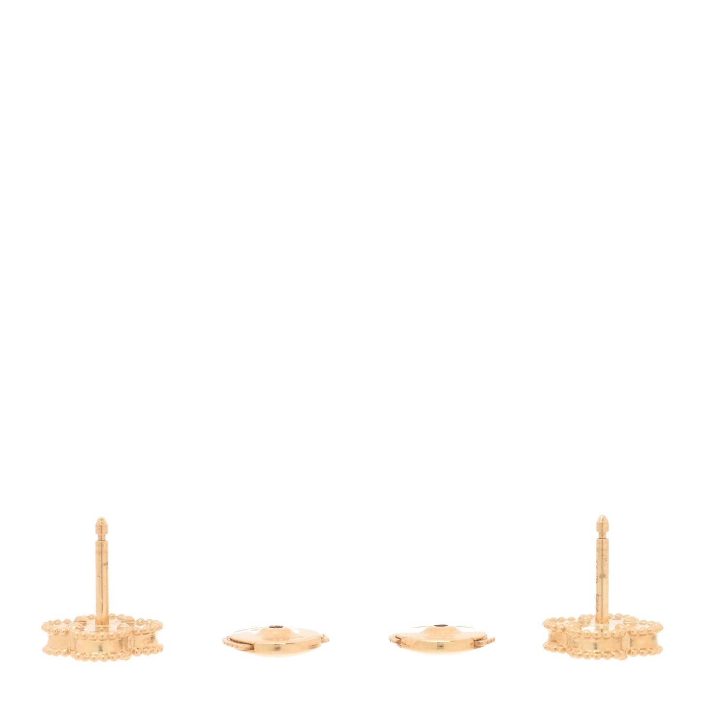 18K Yellow Gold Black Onyx Sweet Alhambra Earrings