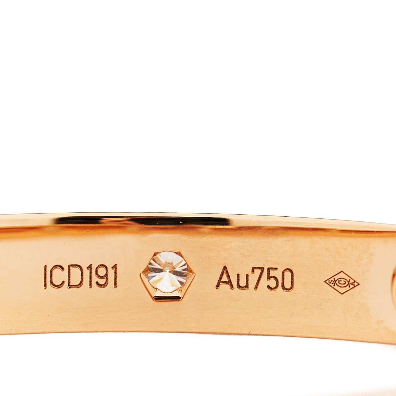 18K Pink Gold 10 Diamond LOVE Bracelet 18
