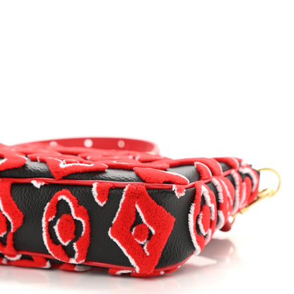Louis Vuitton X UF Tufted Monogram Pochette Accessories Black Red 8 of 8
