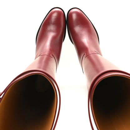 Hermes Swift Kelly Jumping Boots 37 Rouge H 2 of 8