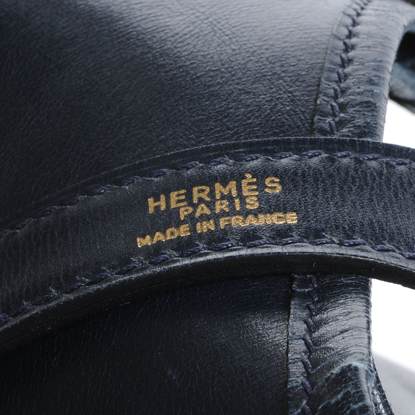 Box Leather Trim 35 Indigo