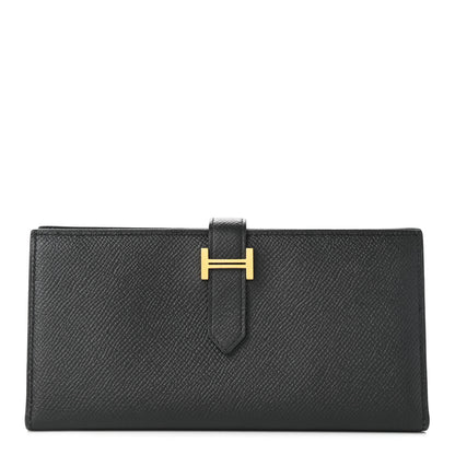 Hermes Epsom Bearn Gusset Wallet Black 1 of 8