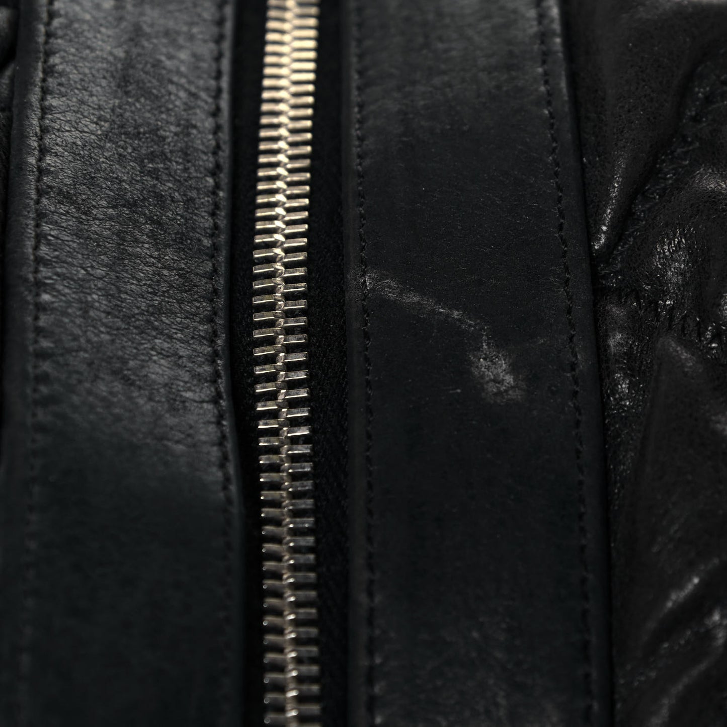Calfskin Bubble Quilt Bowler Black