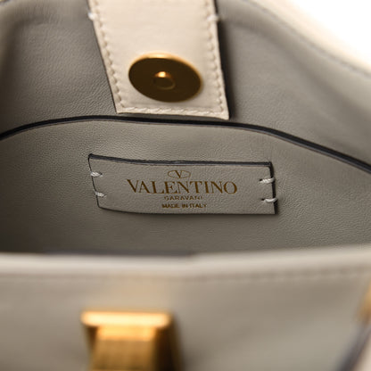 Valentino Garavani Nappa Small Roman Stud The Handle Bag Ivory 8 of 9