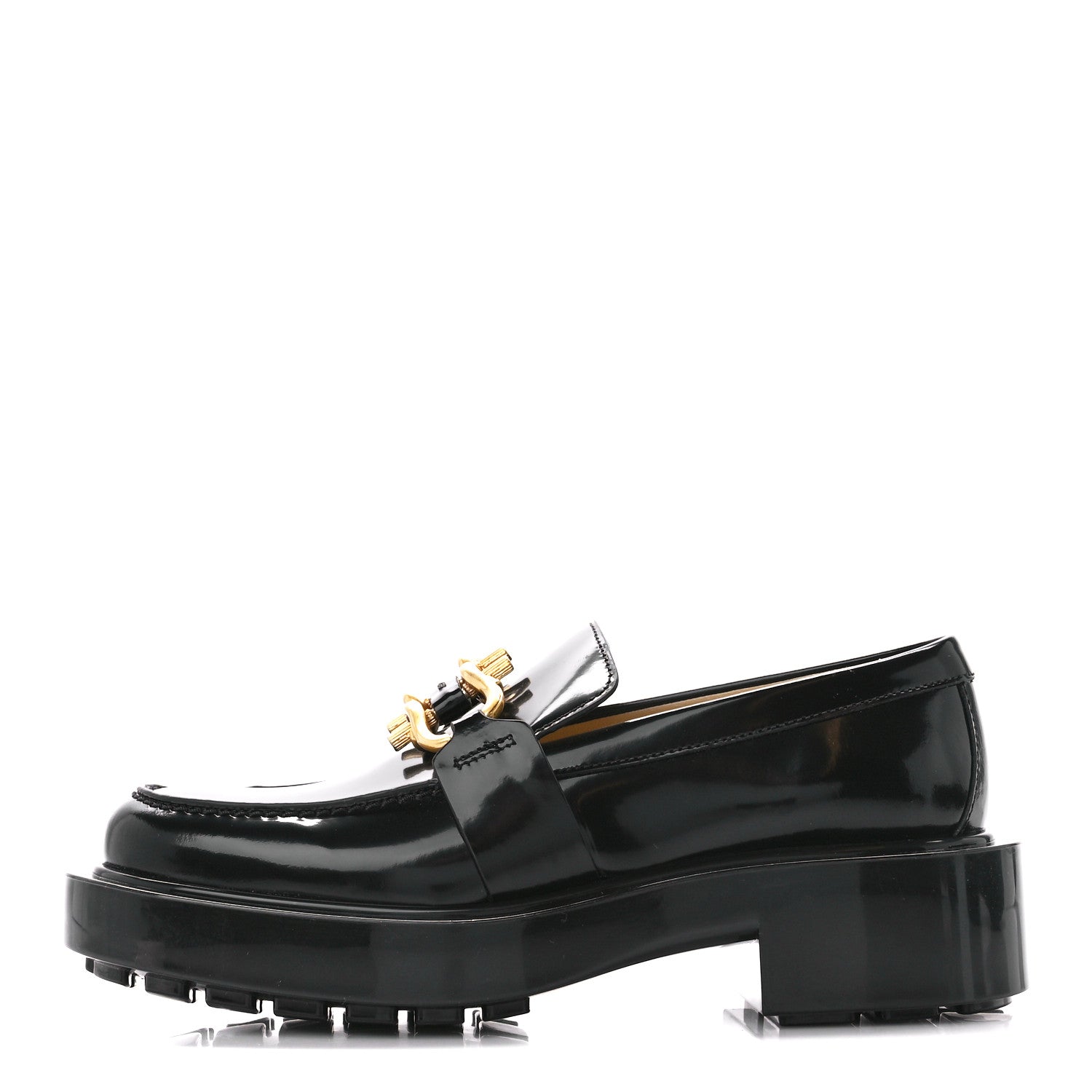 Bottega Veneta Glossy Calfskin Monsieur Loafers 36 Black 1 of 7