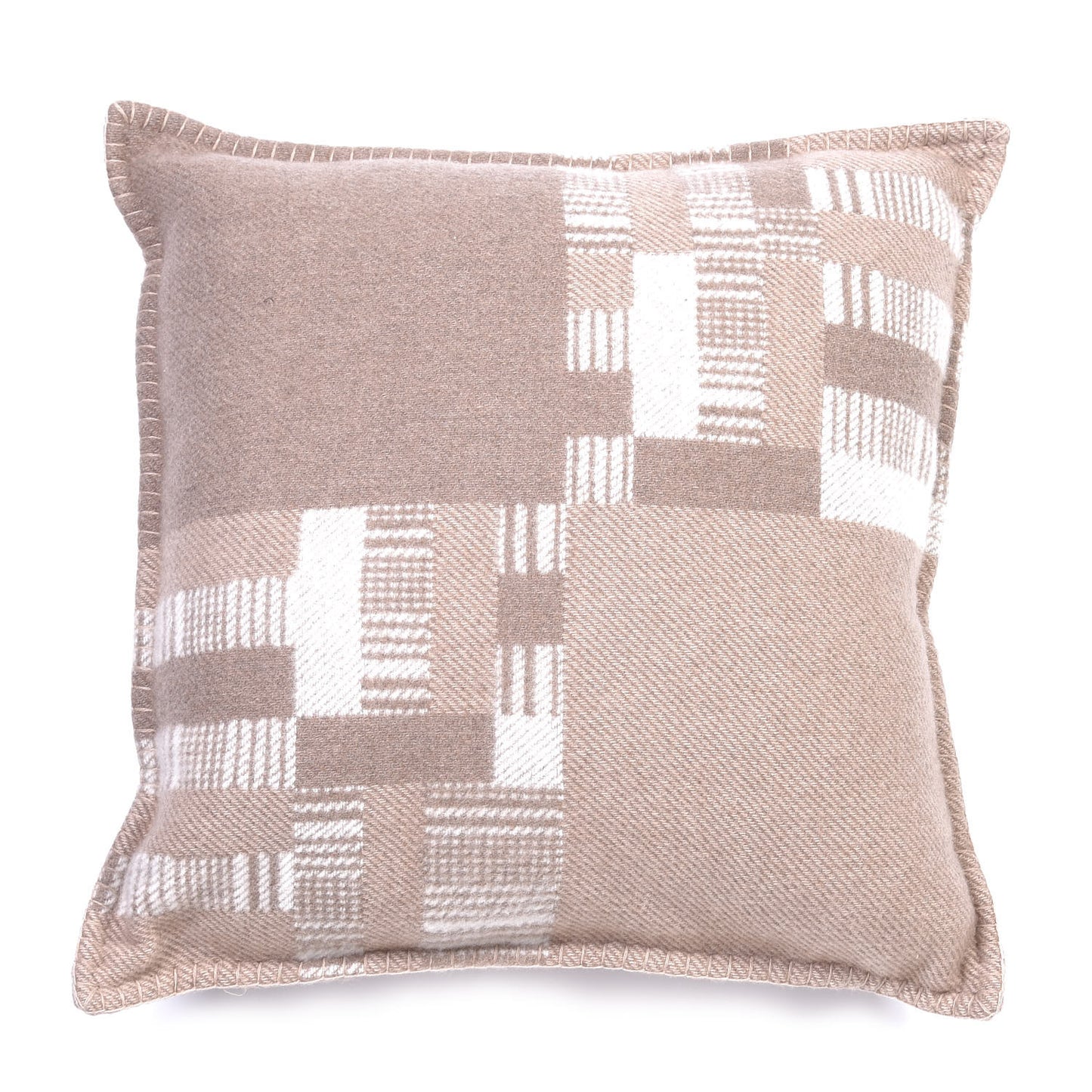 Wool Cashmere Avalon Paper Block Pillow Ecru Naturel