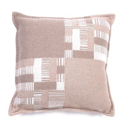 Hermes Wool Cashmere Avalon Paper Block Pillow Ecru Naturel 1 of 3