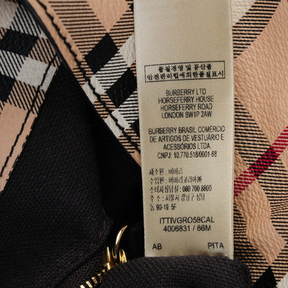 Burberry Haymarket Check Small Canterbury Tote Chocolate 8 of 8