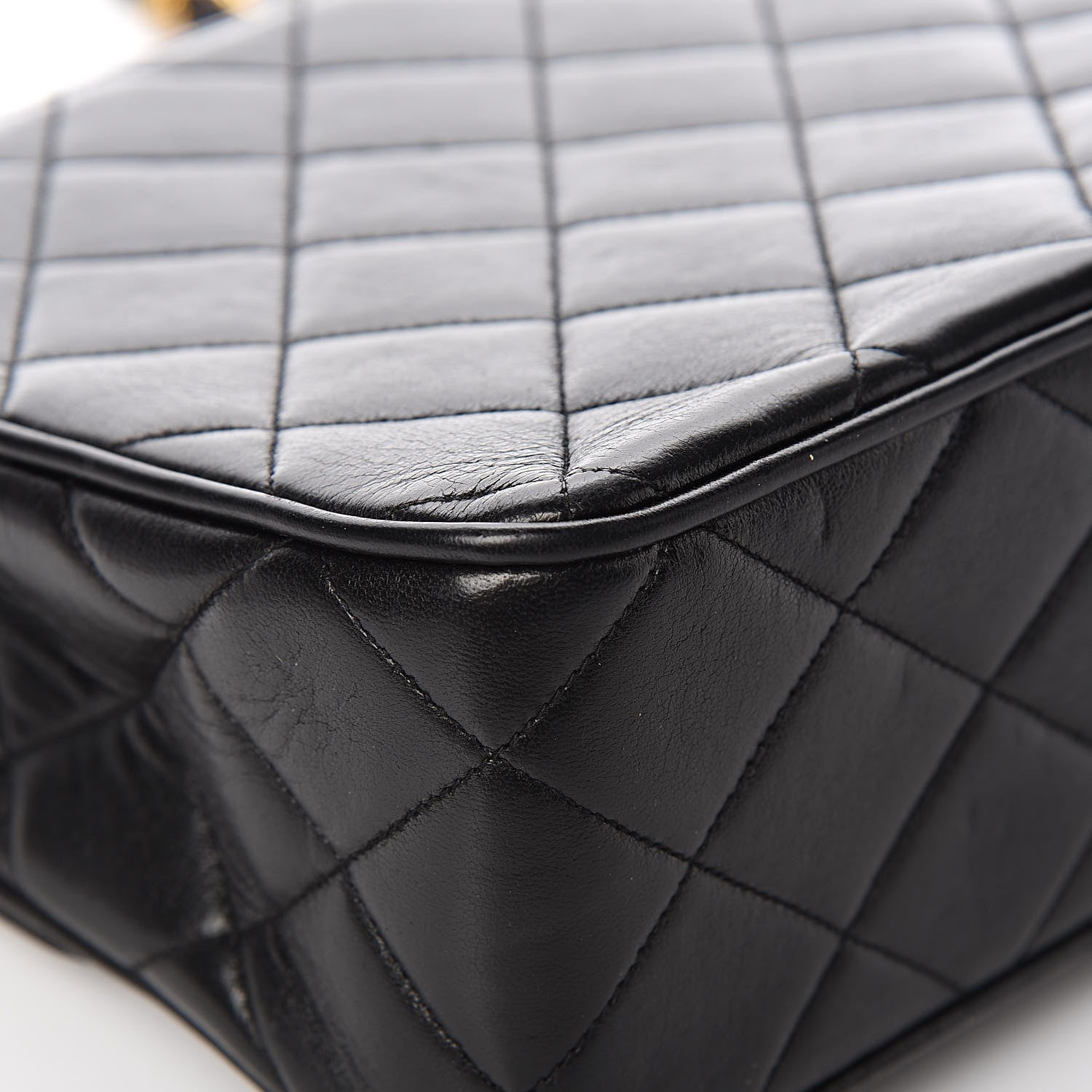 Chanel Lambskin Quilted Medium Single Flap Black 12 of 15