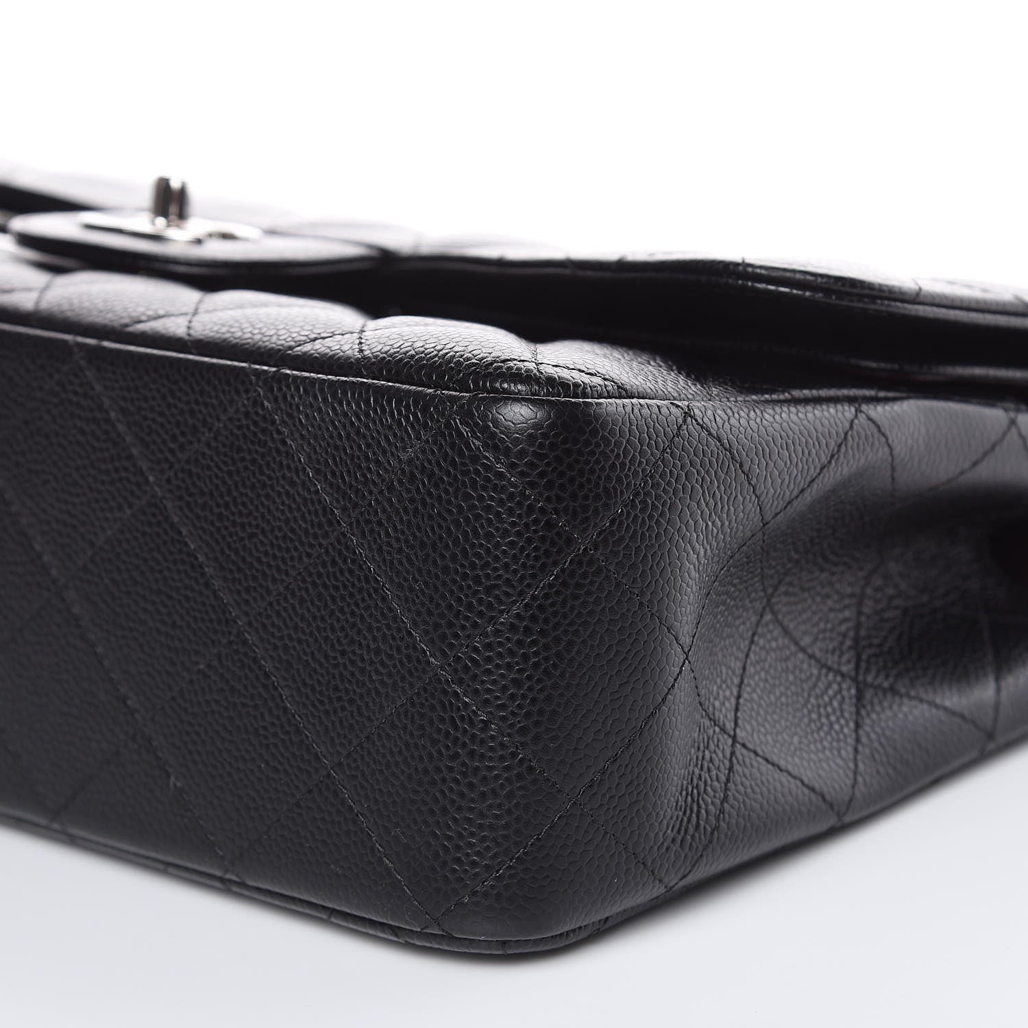 Chanel Caviar Quilted Jumbo Double Flap Black 9 of 10