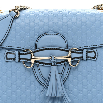 Gucci Microguccissima Medium Emily Chain Shoulder Bag Mineral Blue 9 of 11