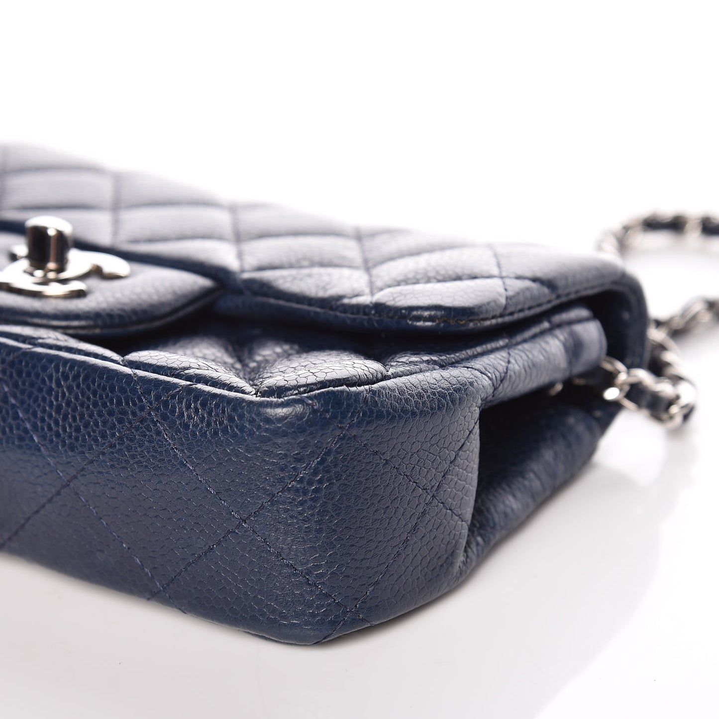 Caviar Quilted Extra Mini Flap Navy