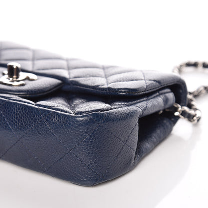 Chanel Caviar Quilted Extra Mini Flap Navy 9 of 10