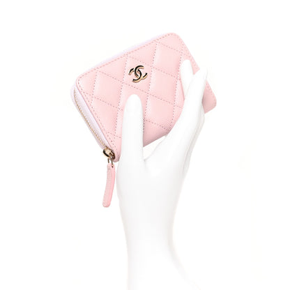Chanel Caviar Quilted Zip Coin Purse Light Pink 2 of 8
