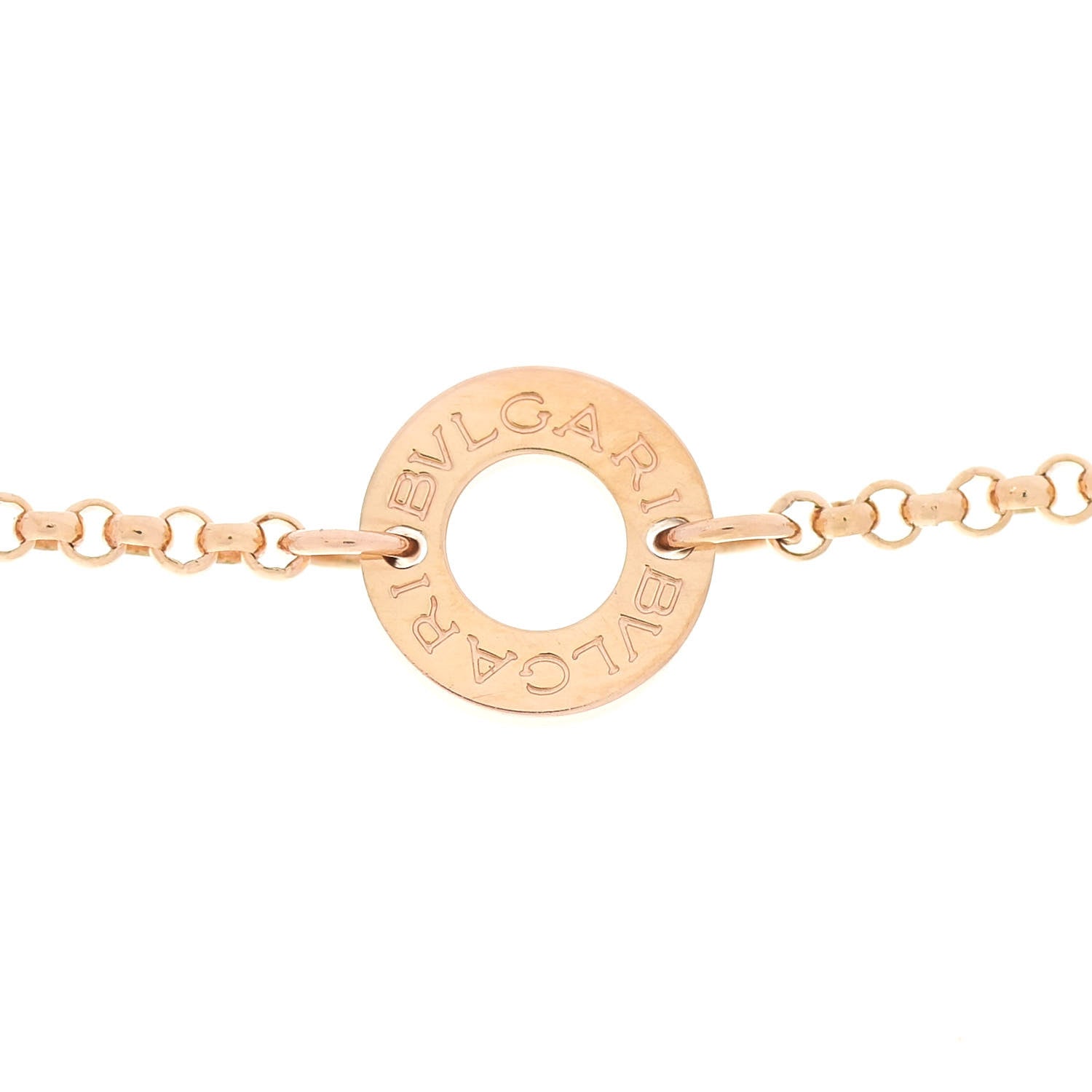 Bulgari 18K Rose Gold Diamond Small B.Zero1 Pave Pendant Necklace 5 of 8