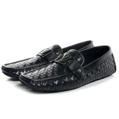 Louis Vuitton Mens Leather Monte Carlo Car Shoe Loafers 10.5 Marine 3 of 7