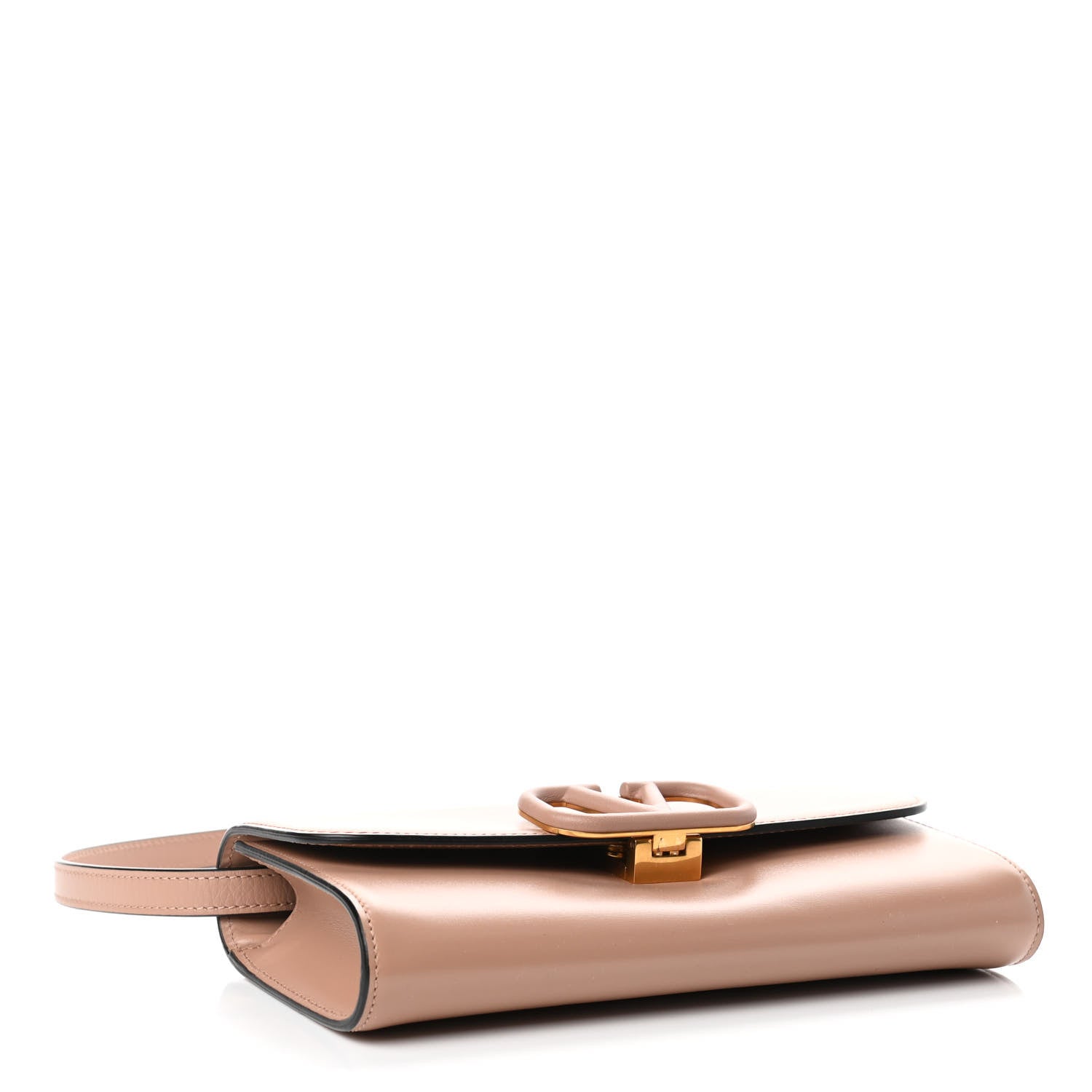 Valentino Garavani Calfskin VSling Clutch With Shoulder Strap Rose Cannelle 3 of 4