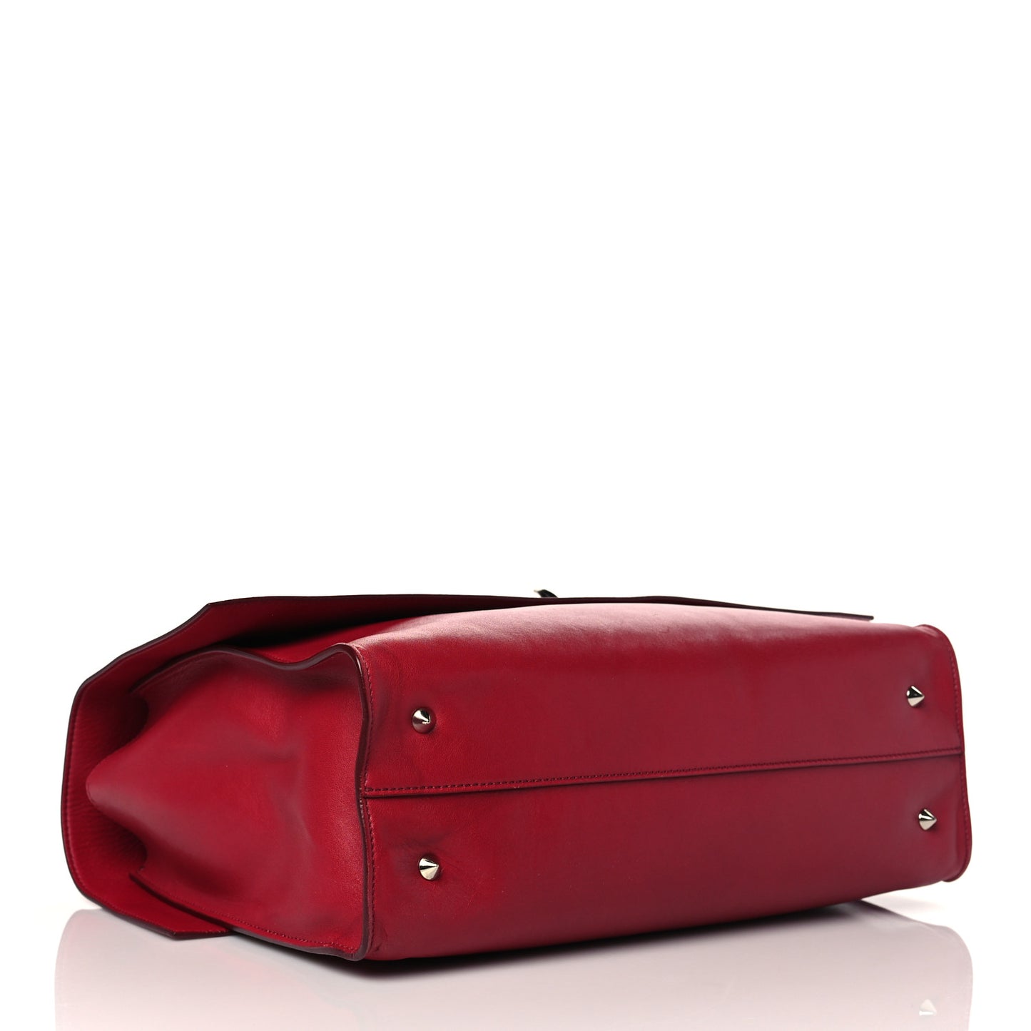Lambskin Medium Shark Lock Satchel Red