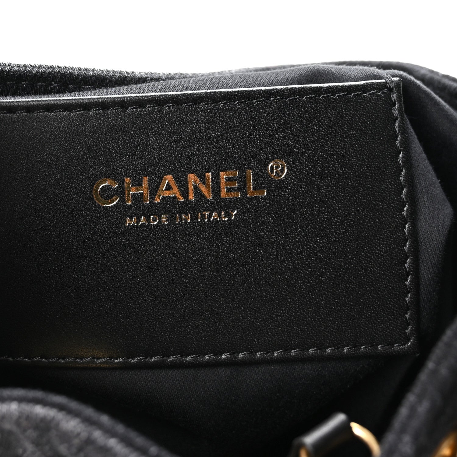 Chanel Washed Denim Quilted Medium Chanel 25 Handbag Black 7 of 11