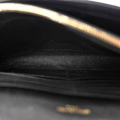 Saint Laurent Lambskin Diamond Quilted Becky Chain Wallet Black 5 of 10