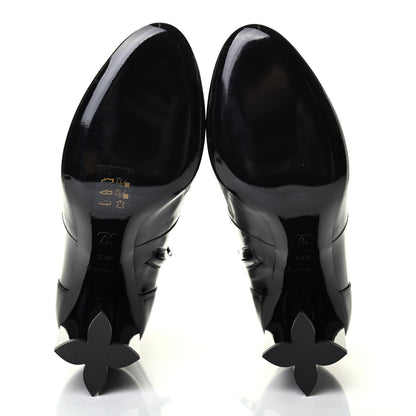 Louis Vuitton Patent Silhouette Ankle Boots 38.5 Black 5 of 9