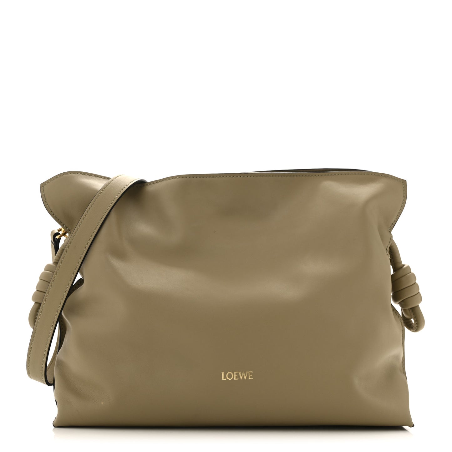 Nappa Medium Flamenco Knot Bag Clay Green
