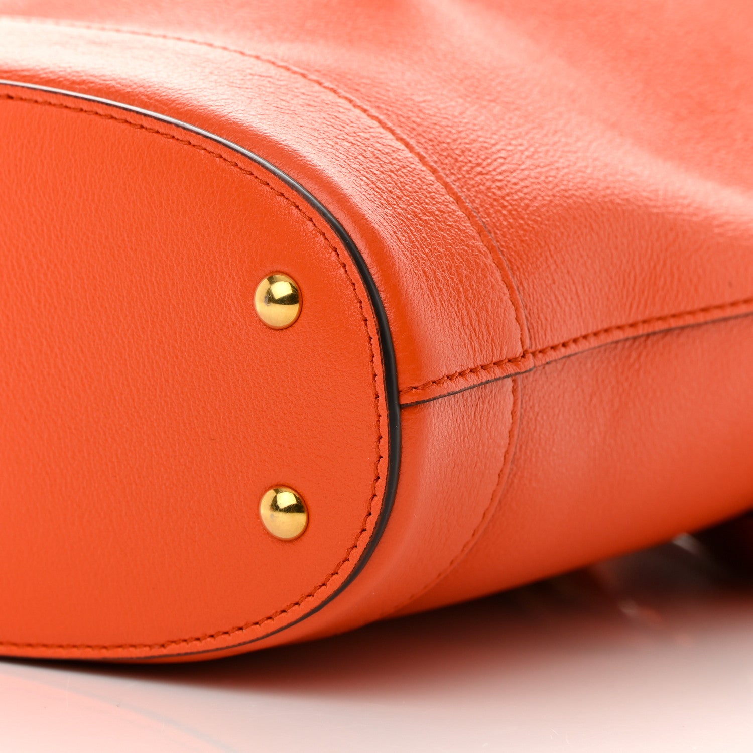 Gucci Softy Wonka Textured Dollar Calfskin Mini Diana Bucket Bag Deep Orange Spicy Cyclamin 10 of 11