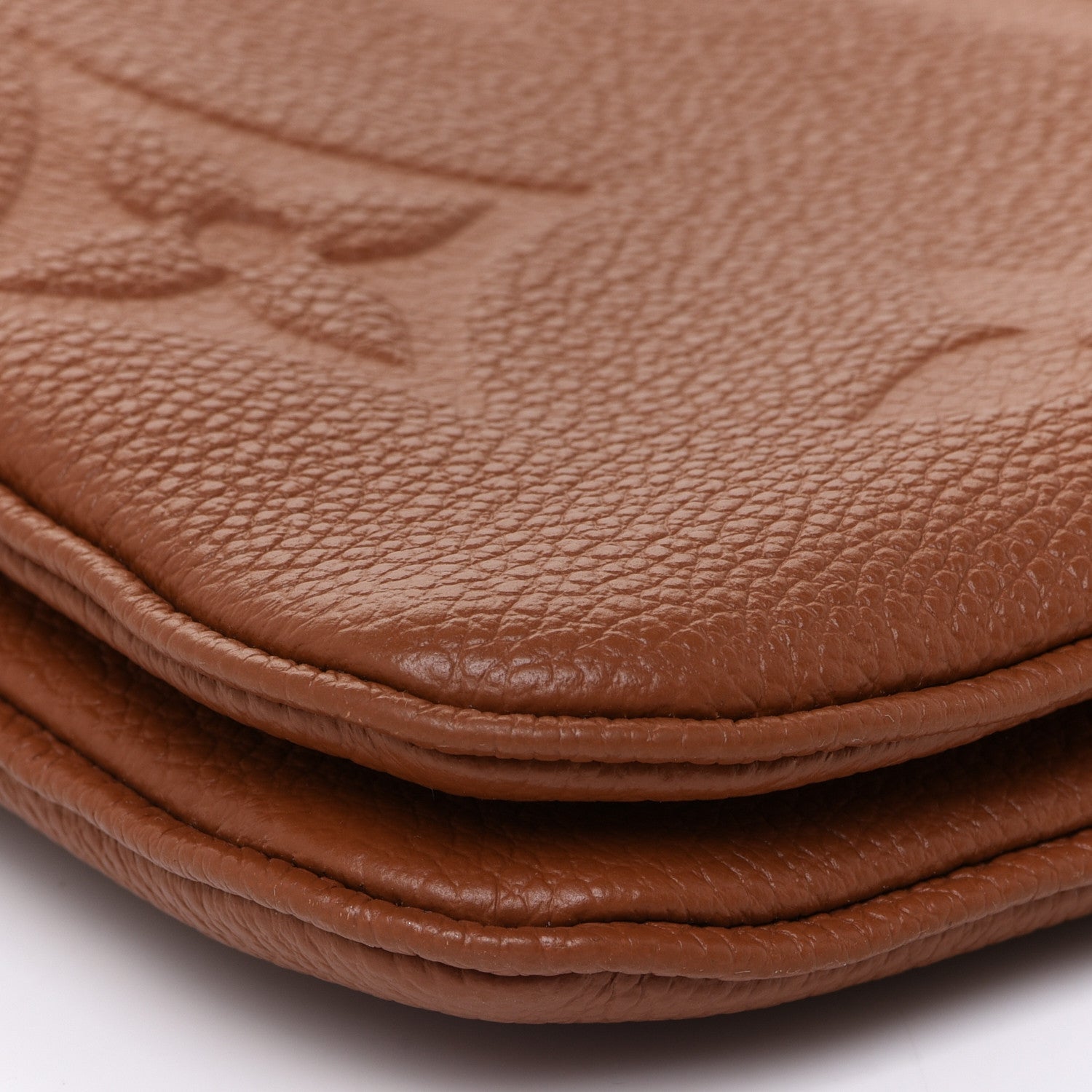 Louis Vuitton Empreinte Monogram Giant Double Zip Pochette Caramel 7 of 9
