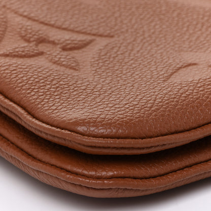 Louis Vuitton Empreinte Monogram Giant Double Zip Pochette Caramel 7 of 9