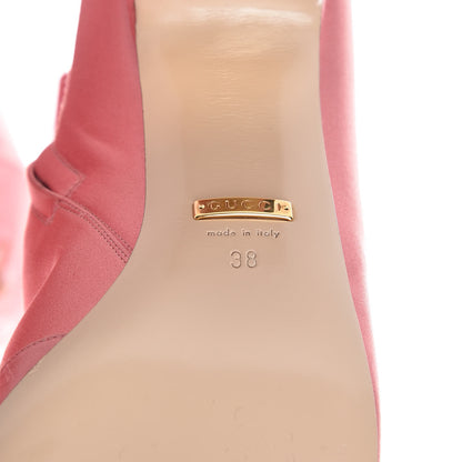 Gucci Silk Satin Malaga Kid Embroidered Candy Dragon Block-Heel Knee Boot 38 Glossy Pink 9 of 12