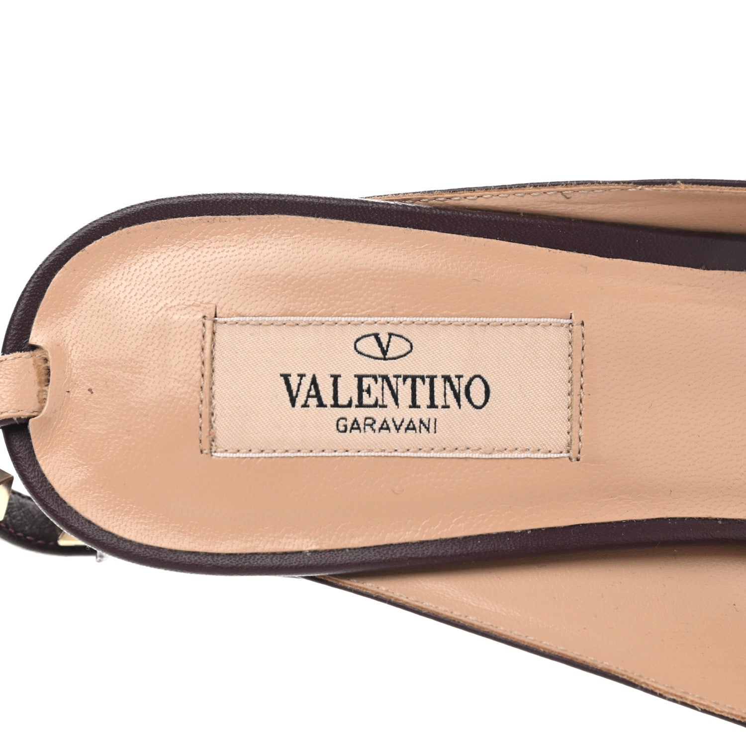 Valentino Garavani Nappa Rockstud Ankle Strap Low Heel Pumps 39 Rubin 6 of 7