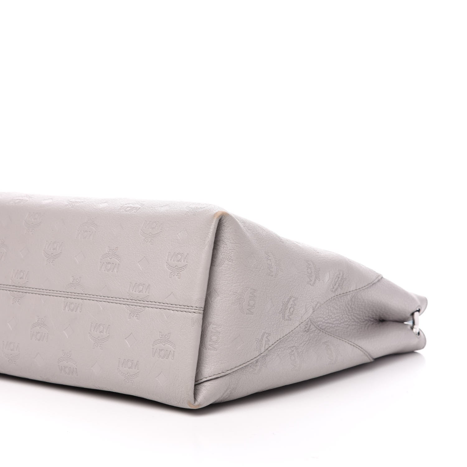 MCM Calfskin Ottomar Monogram Large Klara Hobo Dove 9 of 13