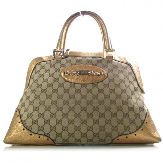Monogram Large Punch Tote Bronze