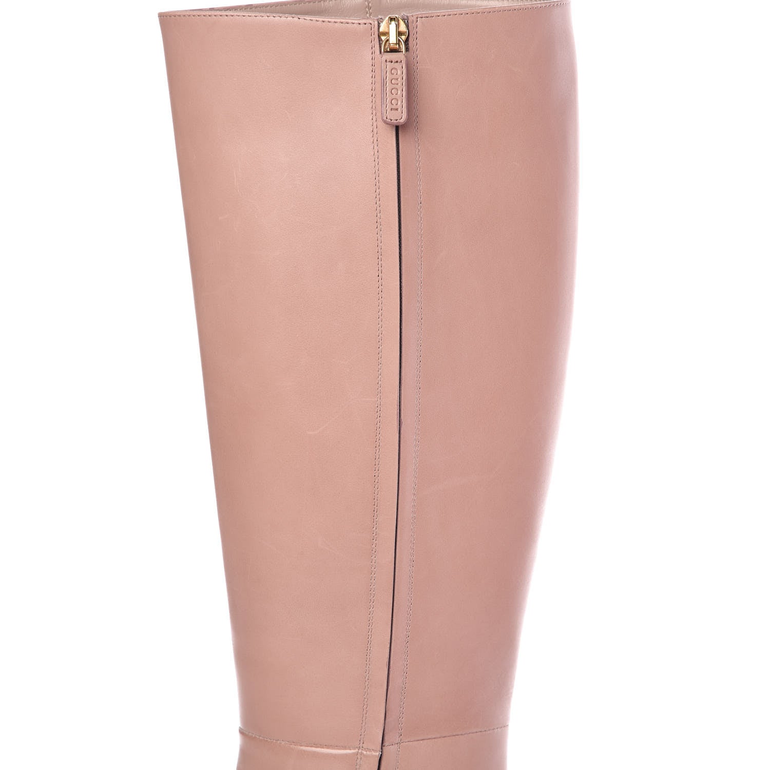 Gucci Calfskin Knee High Crystal Boots 38.5 Light Malve 11 of 14