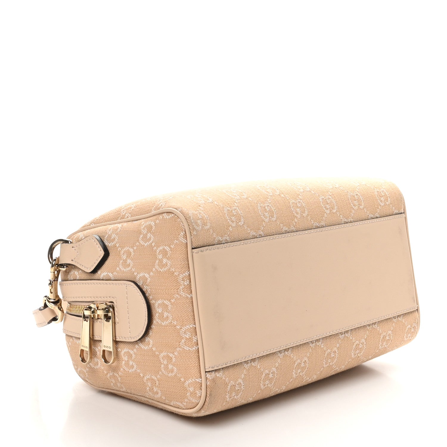 Gucci Summer Denim Calfskin GG Monogram Small Ophidia Top Handle Bag Souffle Rose 4 of 11