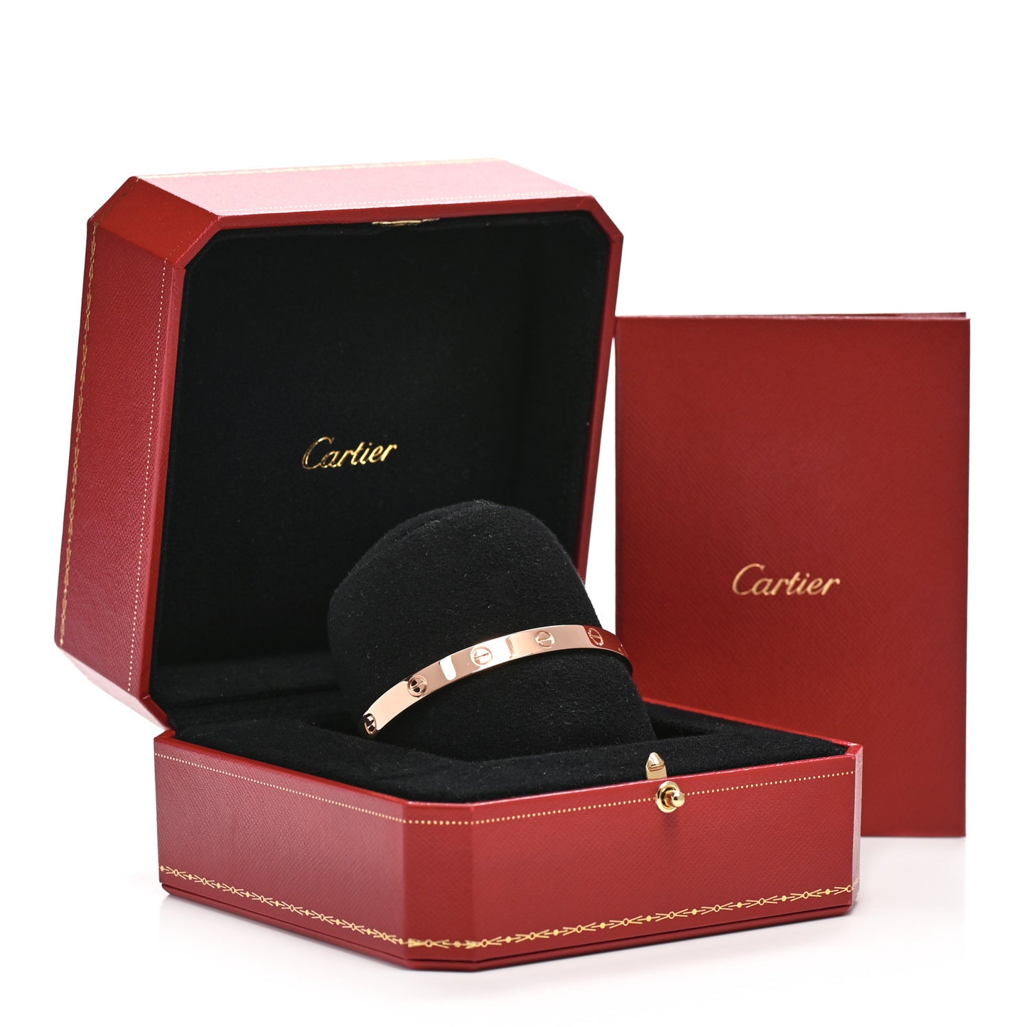 18K Pink Gold LOVE Cuff Bracelet 19