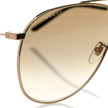 Gucci Metal Aviator Sunglasses Gold 7 of 8