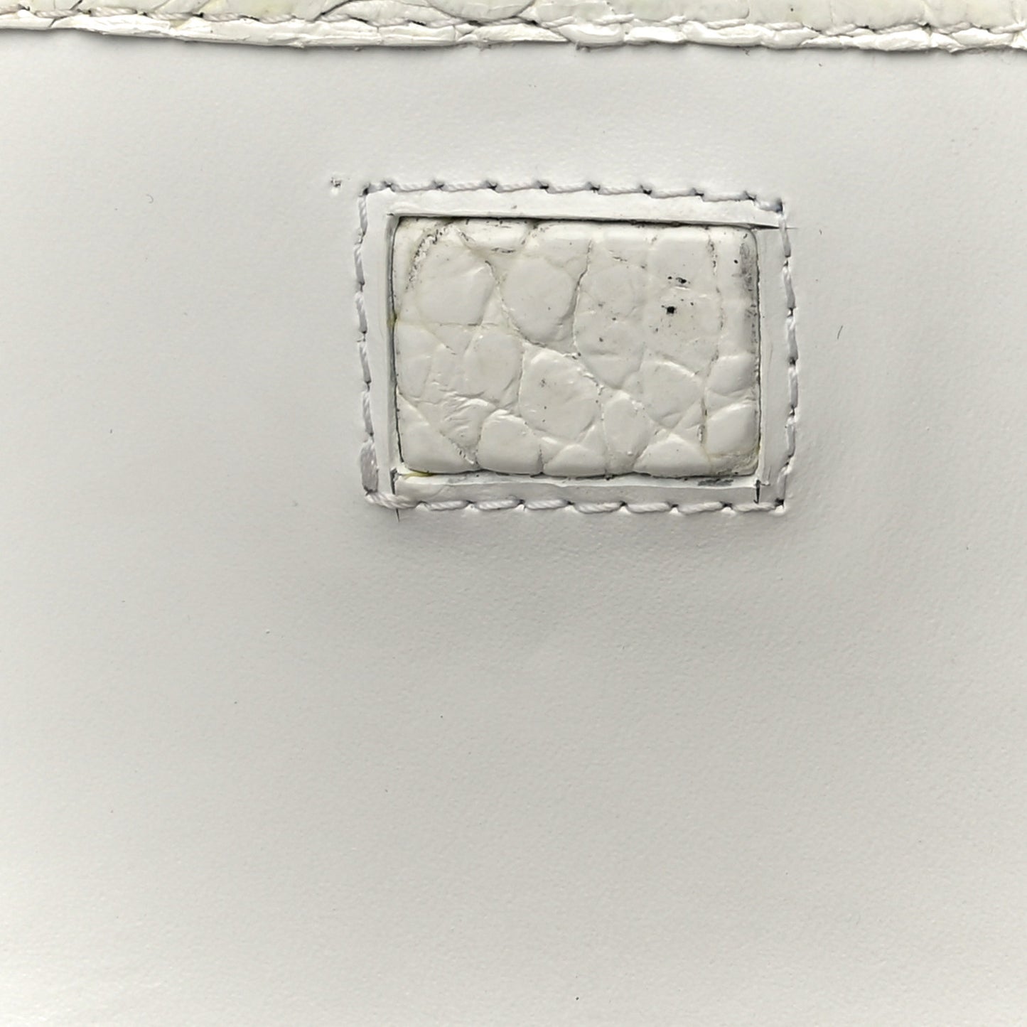Crocodile Clutch White
