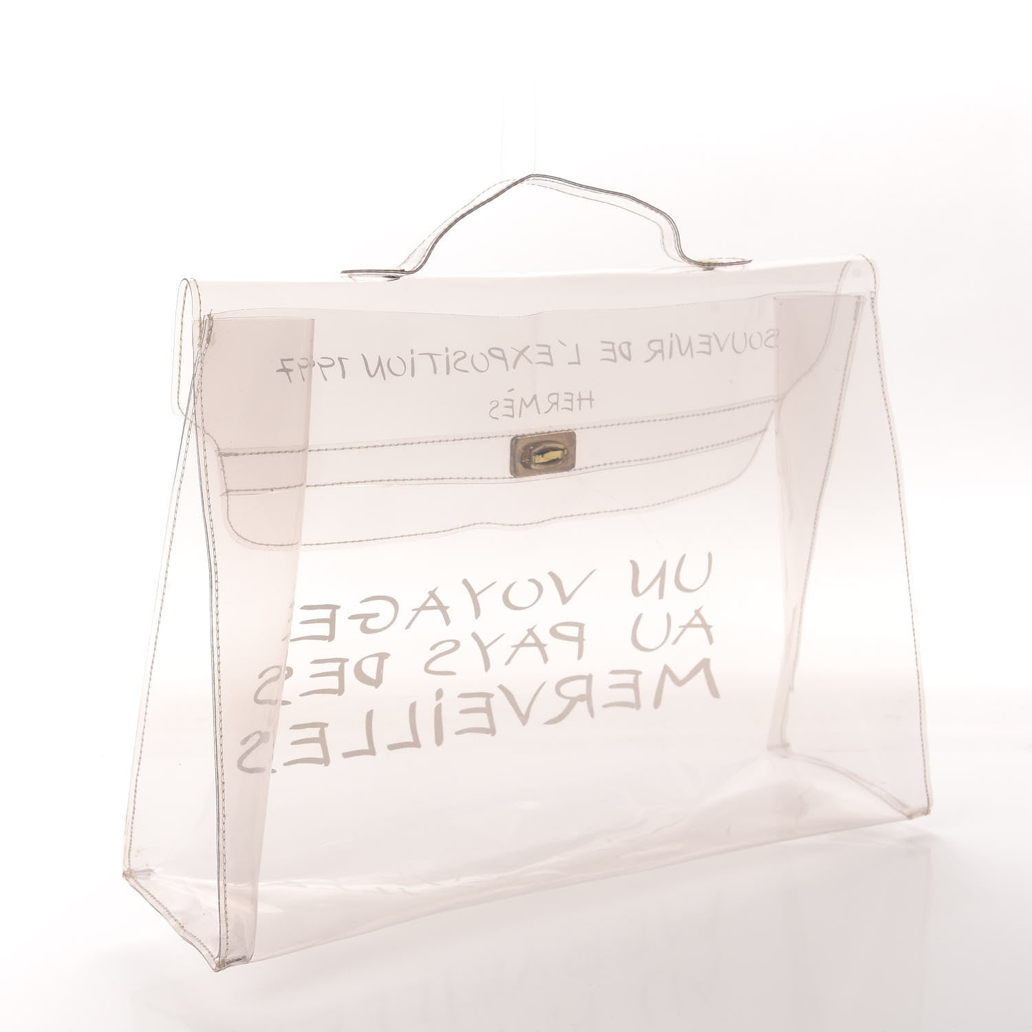 Hermes Vinyl Souvenir De L'Exposition Kelly Transparent 3 of 9