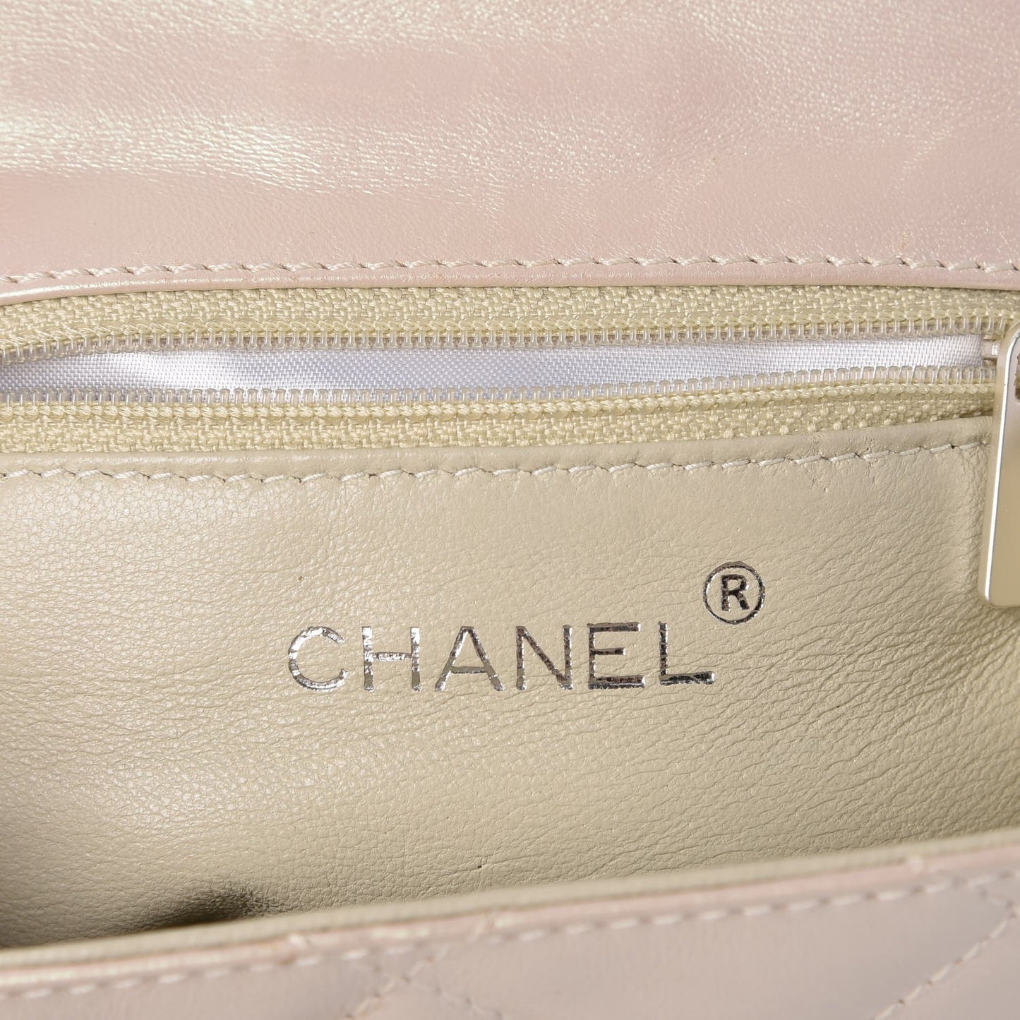 Iridescent Lambskin Quilted Round Handle Mini Flap