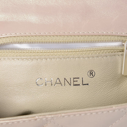 Chanel Iridescent Lambskin Quilted Round Handle Mini Flap 6 of 12