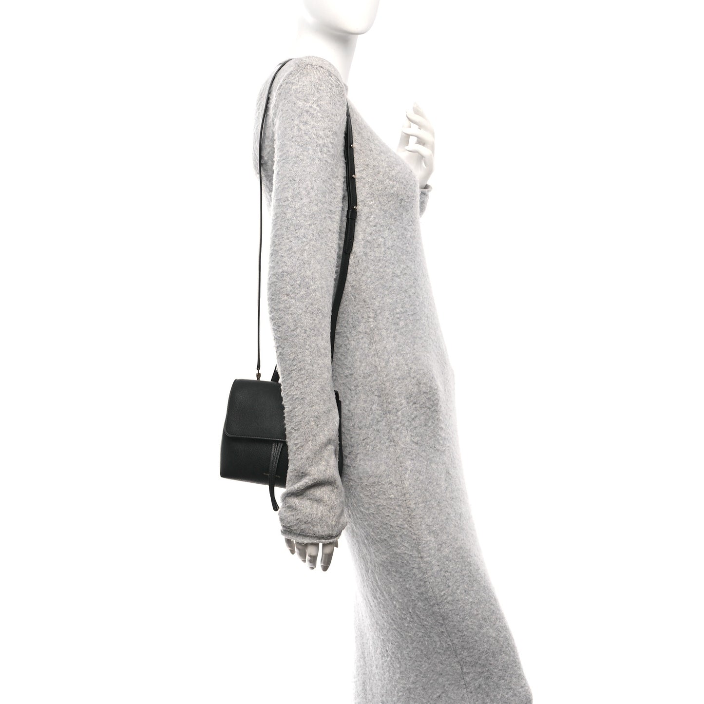 Calfskin Mini Lady Bag Black Flamma