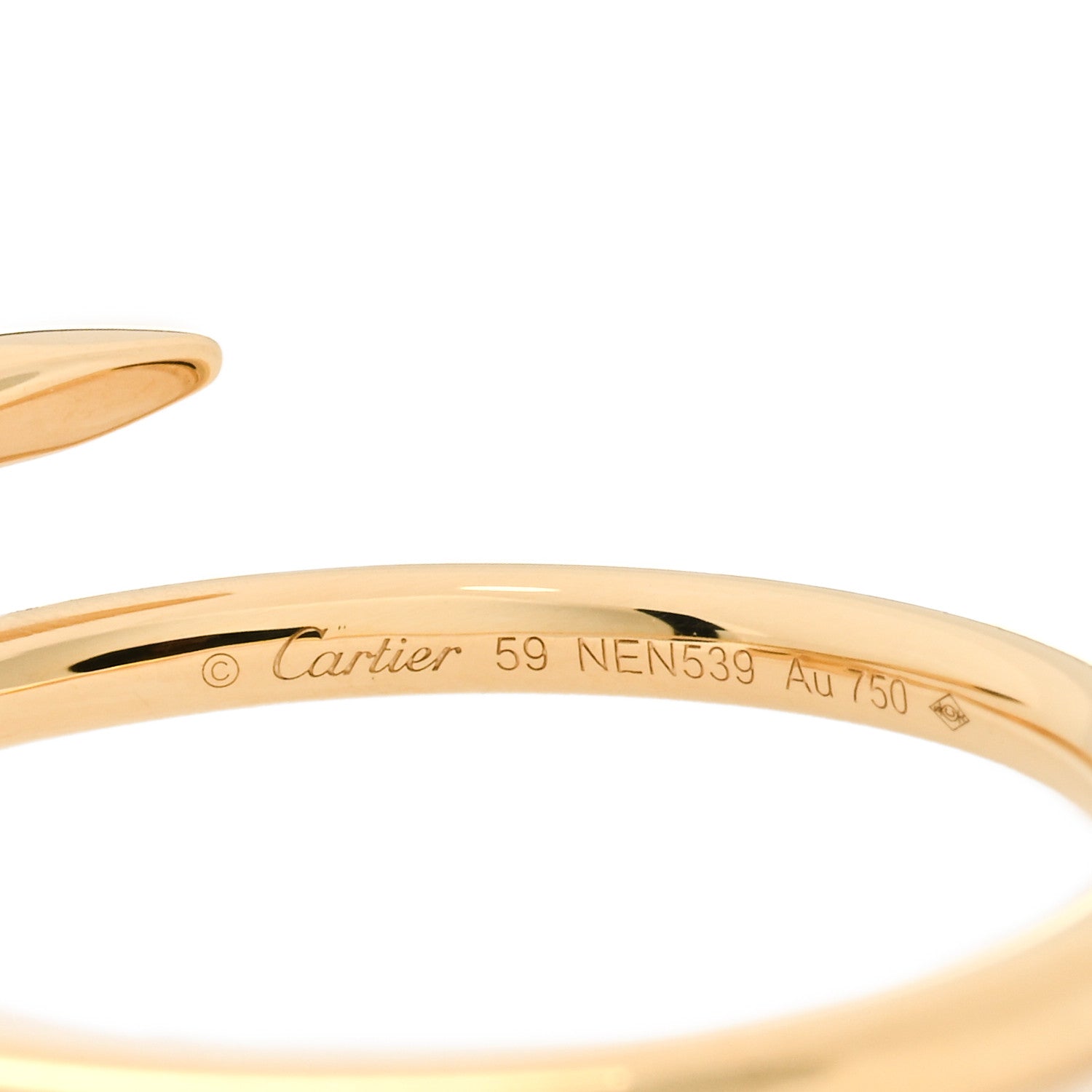 Cartier 18K Yellow Gold Small Juste Un Clou Ring 59 8.75 4 of 4
