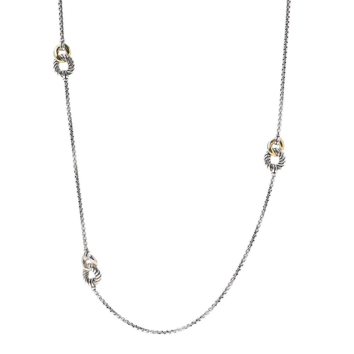 Sterling Silver 18K Yellow Gold Belmont Station Necklace