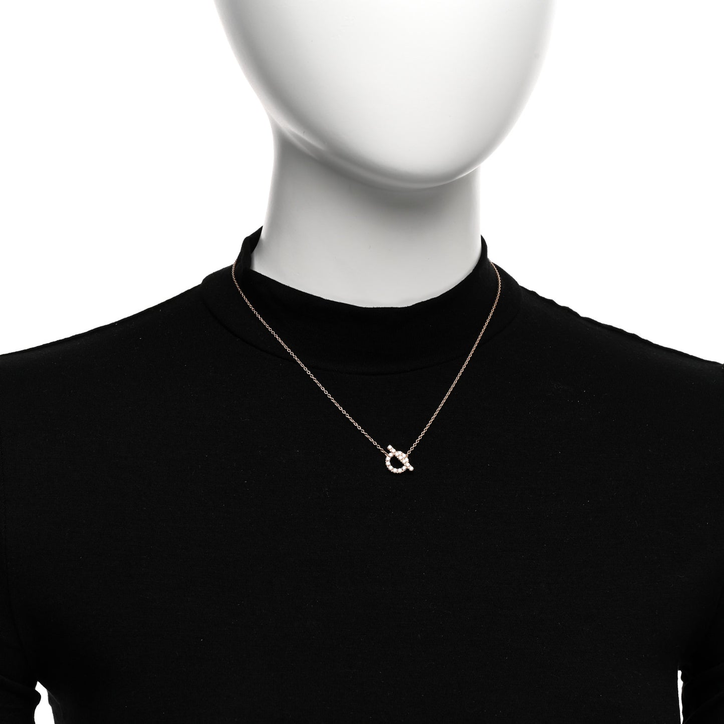 18K Rose Gold Diamond Finesse Pendant Necklace